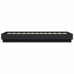 Bed Frame without Mattress Black 90x190 cm Engineered Wood