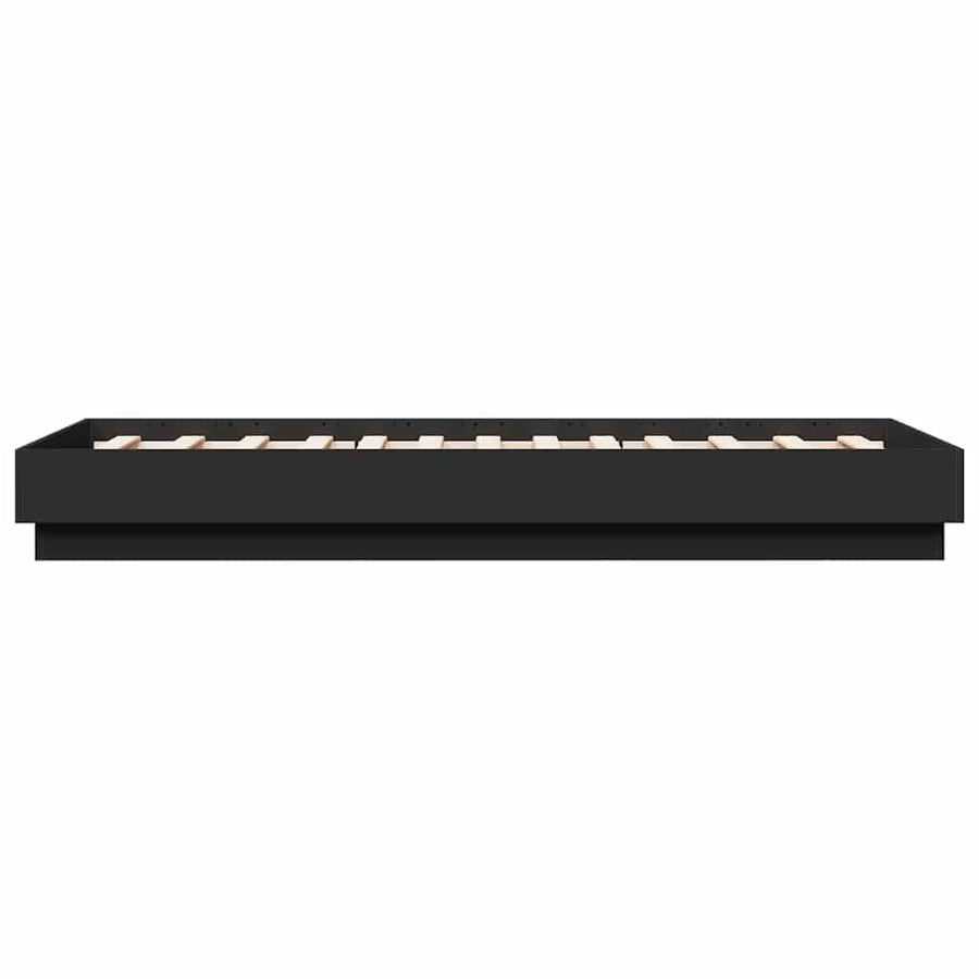 Bed Frame without Mattress Black 90x190 cm Engineered Wood