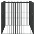 Dog Playpen 4 Panel Black Galvanised Steel