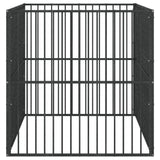 Dog Playpen 4 Panel Black Galvanised Steel - 45-Degree Angle