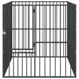 Dog Playpen 4 Panel Black Galvanised Steel