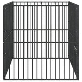 Dog Playpen 4 Panel Black Galvanised Steel