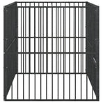 Dog Playpen 4 Panel Black Galvanised Steel