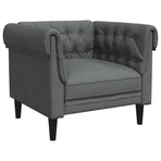 3 Piece Sofa Set Dark Grey Fabric