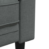 3 Piece Sofa Set Dark Grey Fabric - Close-Up Angle
