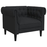 3 Piece Sofa Set Black Fabric - Top-Down View