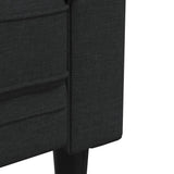 3 Piece Sofa Set Black Fabric - Close-Up Angle