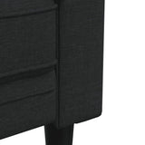 2 Piece Sofa Set Black Fabric
