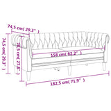 2 Piece Sofa Set Black Fabric