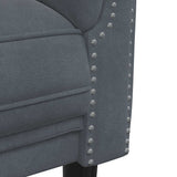 3 Piece Sofa Set Dark Grey Velvet - Rear View
