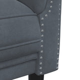 2 Piece Sofa Set Dark Grey Velvet - Rear View