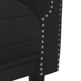 2 Piece Sofa Set Black Velvet - Rear View