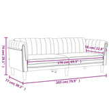 2 Piece Sofa Set Black Velvet