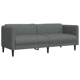 2 Piece Sofa Set Dark Grey Fabric - Top-Down View