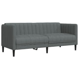 2 Piece Sofa Set Dark Grey Fabric