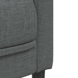 2 Piece Sofa Set Dark Grey Fabric