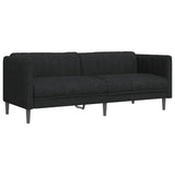 2 Piece Sofa Set Black Fabric - Top-Down View