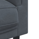 3 Piece Sofa Set with Pillows Dark Grey Velvet - Close-Up Angle