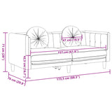 3 Piece Sofa Set with Pillows Brown Velvet - Extra Image
