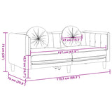 2 Piece Sofa Set with Pillows Brown Velvet - Low Angle