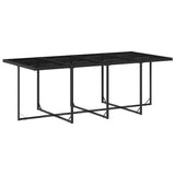 13 Piece Garden Dining Set with Cushions Black Poly Rattan - Top-Down View