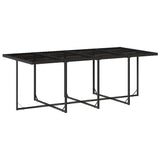 13 Piece Garden Dining Set with Cushions Black Poly Rattan - Top-Down View