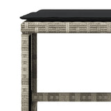 17 Piece Garden Dining Set with Cushions Light Grey Poly Rattan - Extra Image