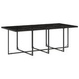 13 Piece Garden Dining Set with Cushions Black Poly Rattan - Side View