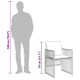 9 Piece Garden Dining Set with Cushions Beige Poly Rattan - Extra Image