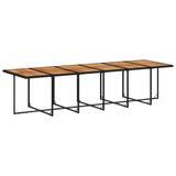 13 Piece Garden Dining Set with Cushions Black Poly Rattan - Side View