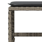 9 Piece Garden Dining Set with Cushions Grey Poly Rattan