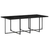 13 Piece Garden Dining Set with Cushions Black Poly Rattan - Side View