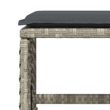 15 Piece Garden Dining Set with Cushions Light Grey Poly Rattan - Extra Image