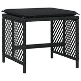 17 Piece Garden Dining Set with Cushions Black Poly Rattan - 45-Degree Angle