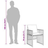 13 Piece Garden Dining Set with Cushions Mix Beige Poly Rattan - Extra Image