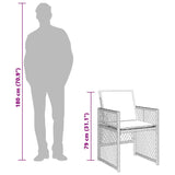 15 Piece Garden Dining Set with Cushions Beige Poly Rattan - Extra Image