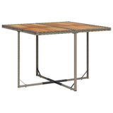 9 Piece Garden Dining Set with Cushions Grey Poly Rattan - Top-Down View