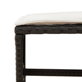 9 Piece Garden Dining Set with Cushions Black Poly Rattan - Extra Image