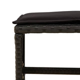 9 Piece Garden Dining Set with Cushions Black Poly Rattan
