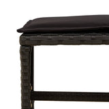 11 Piece Garden Dining Set with Cushions Black Poly Rattan
