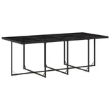 13 Piece Garden Dining Set with Cushions Black Poly Rattan - Top-Down View