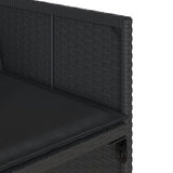 13 Piece Garden Dining Set with Cushions Black Poly Rattan - Extra Image