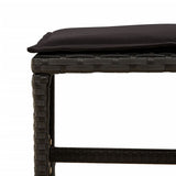 13 Piece Garden Dining Set with Cushions Black Poly Rattan