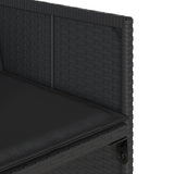 17 Piece Garden Dining Set with Cushions Black Poly Rattan - Extra Image