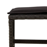 17 Piece Garden Dining Set with Cushions Black Poly Rattan - Extra Image