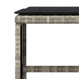 17 Piece Garden Dining Set with Cushions Light Grey Poly Rattan - Extra Image