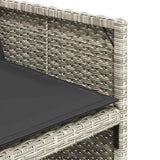 13 Piece Garden Dining Set with Cushions Light Grey Poly Rattan - Close-Up Angle