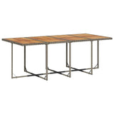 13 Piece Garden Dining Set with Cushions Grey Poly Rattan - Side View