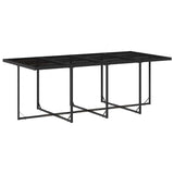 13 Piece Garden Dining Set with Cushions Black Poly Rattan - Side View