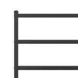 Metal Bed Frame without Mattress with Headboard Black 107x203 cm King Single - Low Angle